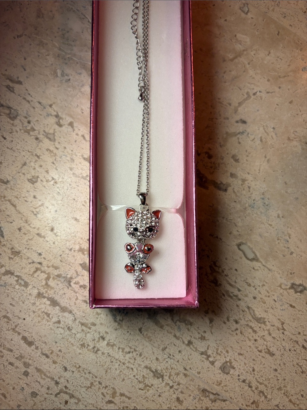 Sparkling Cat Necklace for Cat Lovers | Made with Swarovski Crystals